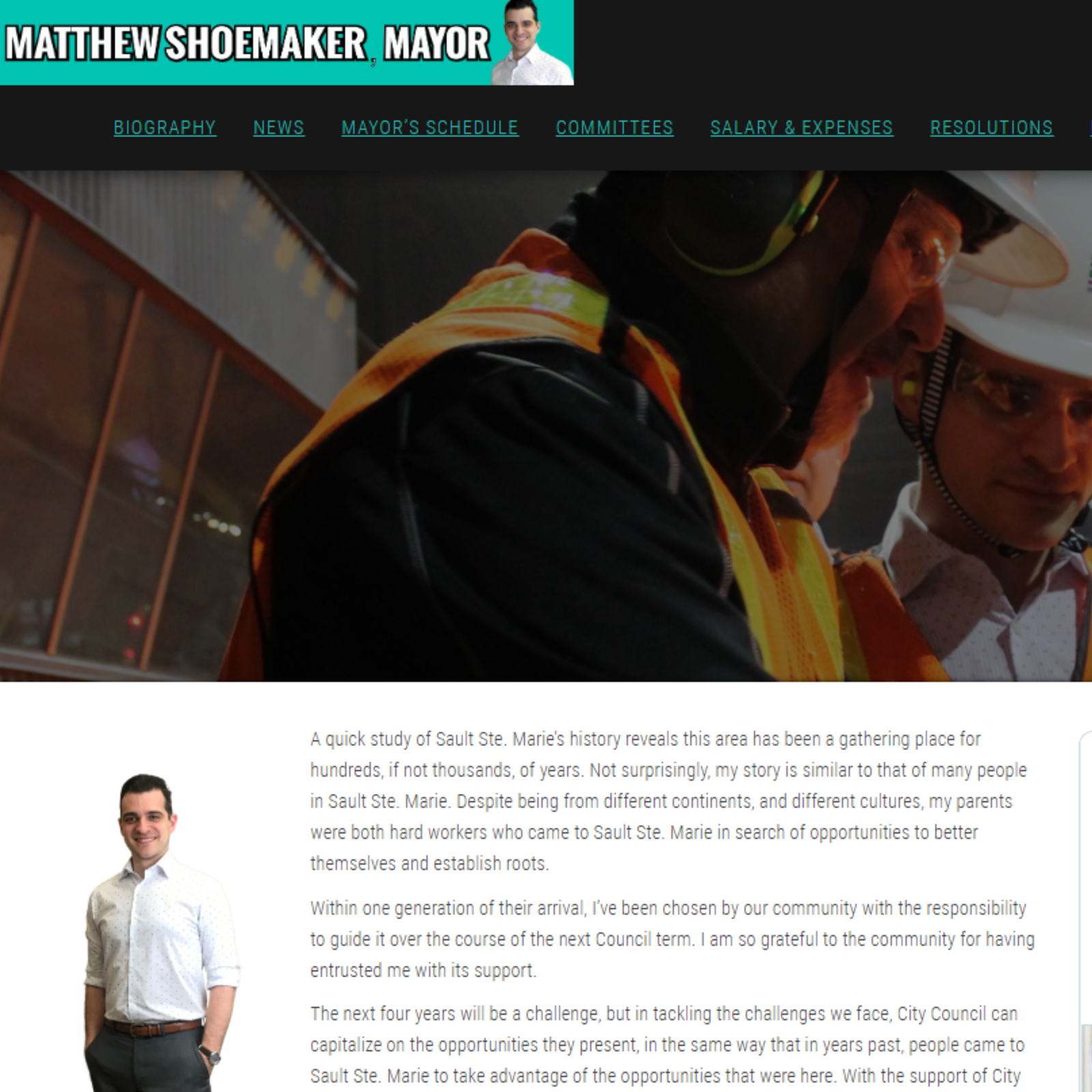 Screenshot of matthewshoemaker.ca
