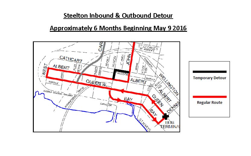 Steelton Inbound and Outbound Detour Steelton Inbound and Outbound Detour